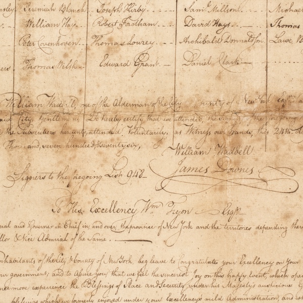 Petition to Richard and William Howe